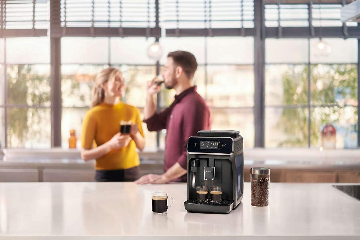 Philips 2200 Series Fully Automatic Espresso Machine w/ Milk Frother, Black, EP2220/14 (Renewed)