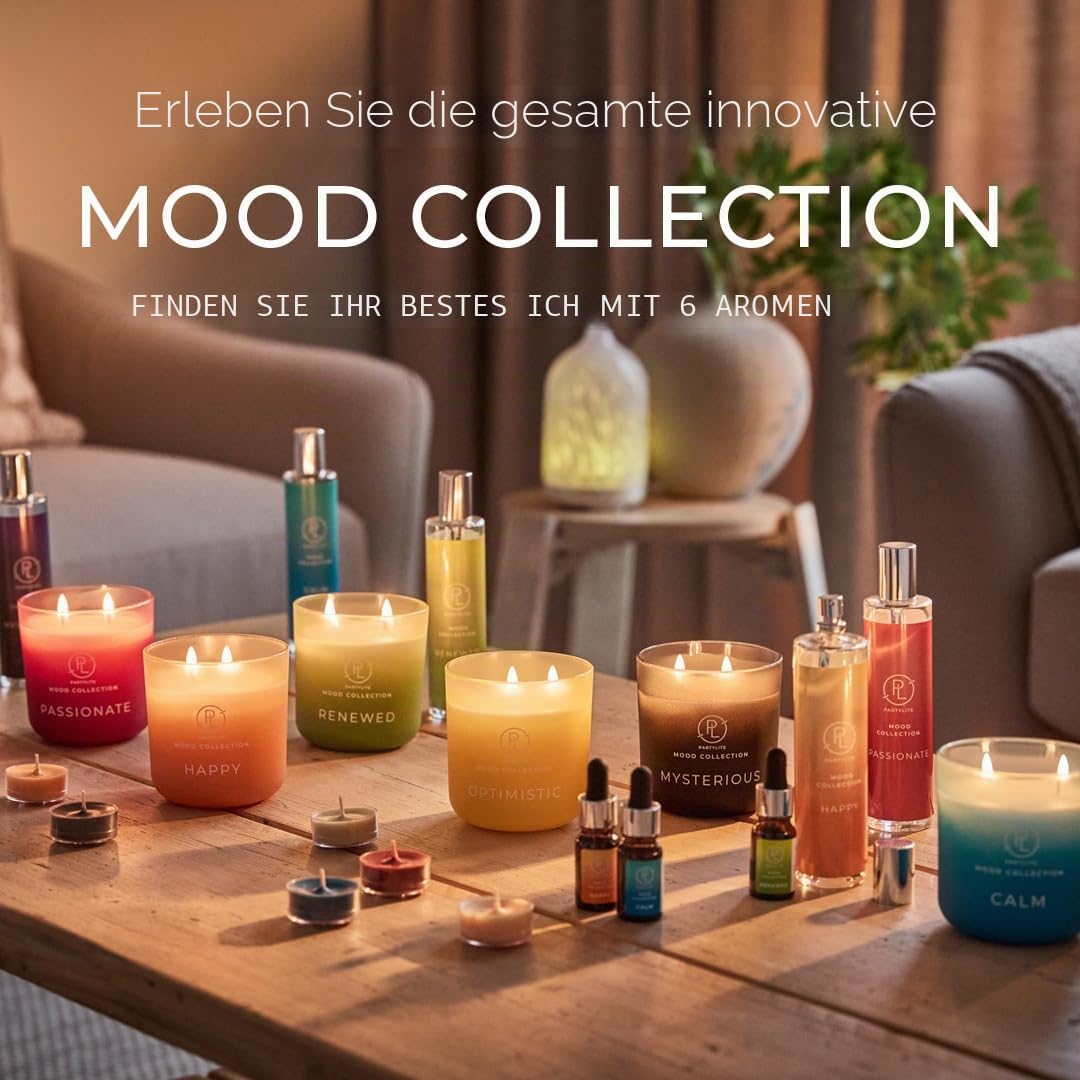 PartyLite Passionate Ombre Duftkerze im Glas, 2-Docht-Mood Collection, Meyer-Zitrone, Freesie und Zedernholzduft, 24–48 Stunden Brenndauer, romantische und luxuriöse Atmosphäre