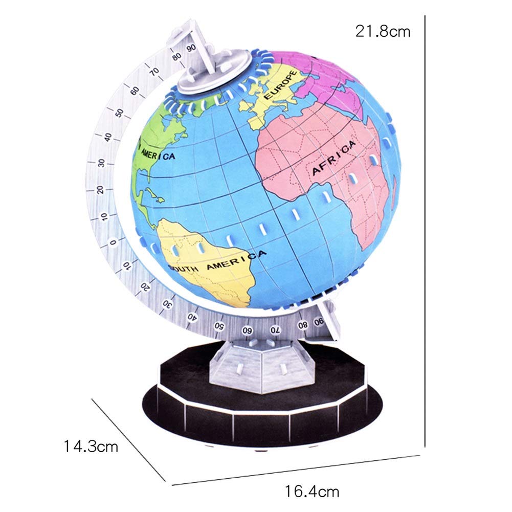 Amazon.co.jp: 地球儀 3D立体パズルモデルDIYカラー地球組み立て