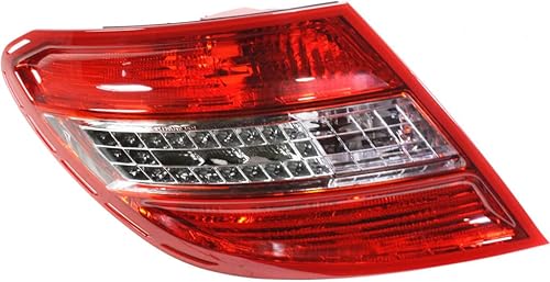 KarParts360 Para Mercedes-Benz C300 - Ensamble de luz trasera 2008 09 10 2011 lado del conductor con bombillas para MB2800128