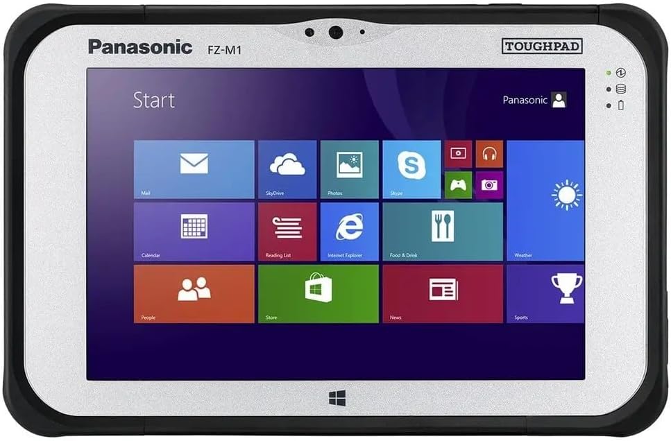 Panasonic Toughpad FZ-M1 MK2, 7 Inch WXGA 10-Pt MultiTouch, Intel Core m5-6Y57 1.10GHz, 8GB, 256GB SSD, 4G LTE, Barcode Reader, Webcam, Windows 10 Pro (Renewed) Panasonic Toughpad FZ-M1 MK2, 7 Inch WXGA 10-Pt MultiTouch, Intel Core m5-6Y57 1.10GHz, 8GB, 256GB SSD, 4G LTE, Barcode Reader, Webcam, Windows 10 Pro (Renewed)