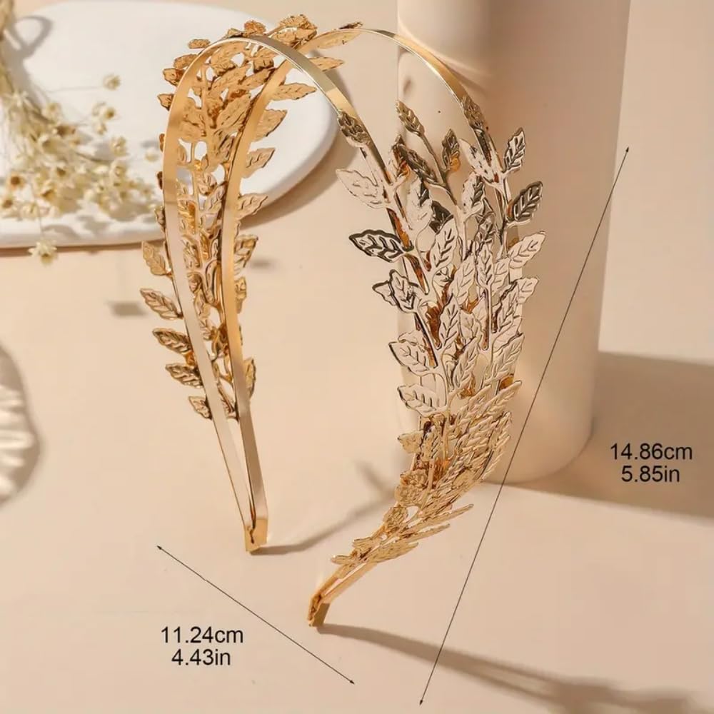 Amazon.com : Greek Roman Goddess Headband Leaf Branch Bridal  display picture 3