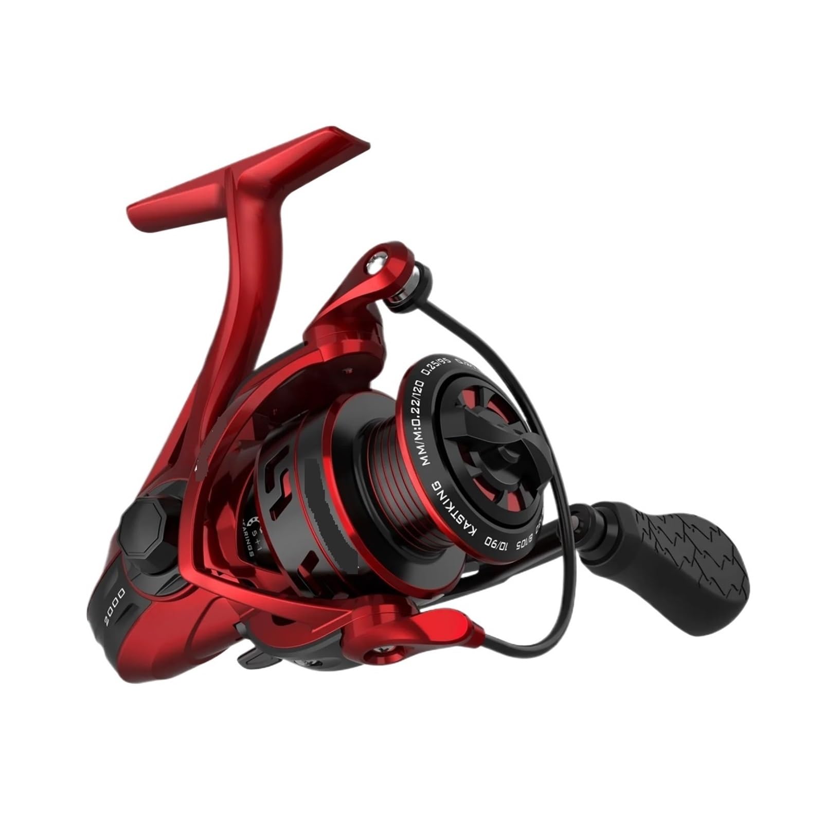 Kołowrotek Wędkarski 5.2:1 Spinningowy Do 12 Kg Hamulca Węglowego +1 Łożysk Kulkowych Ze Stali Nierdzewnej Aluminium GłAdki, WytrzymałY, Lekki
