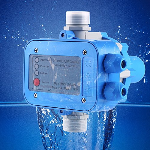 Regolatore di Pressione con Comando Elettronico per Pompa Acqua, Pressostato 10bar con Cavo, Acquedotto Domestico, Irrigazione Giardino, Pompa Sommersa