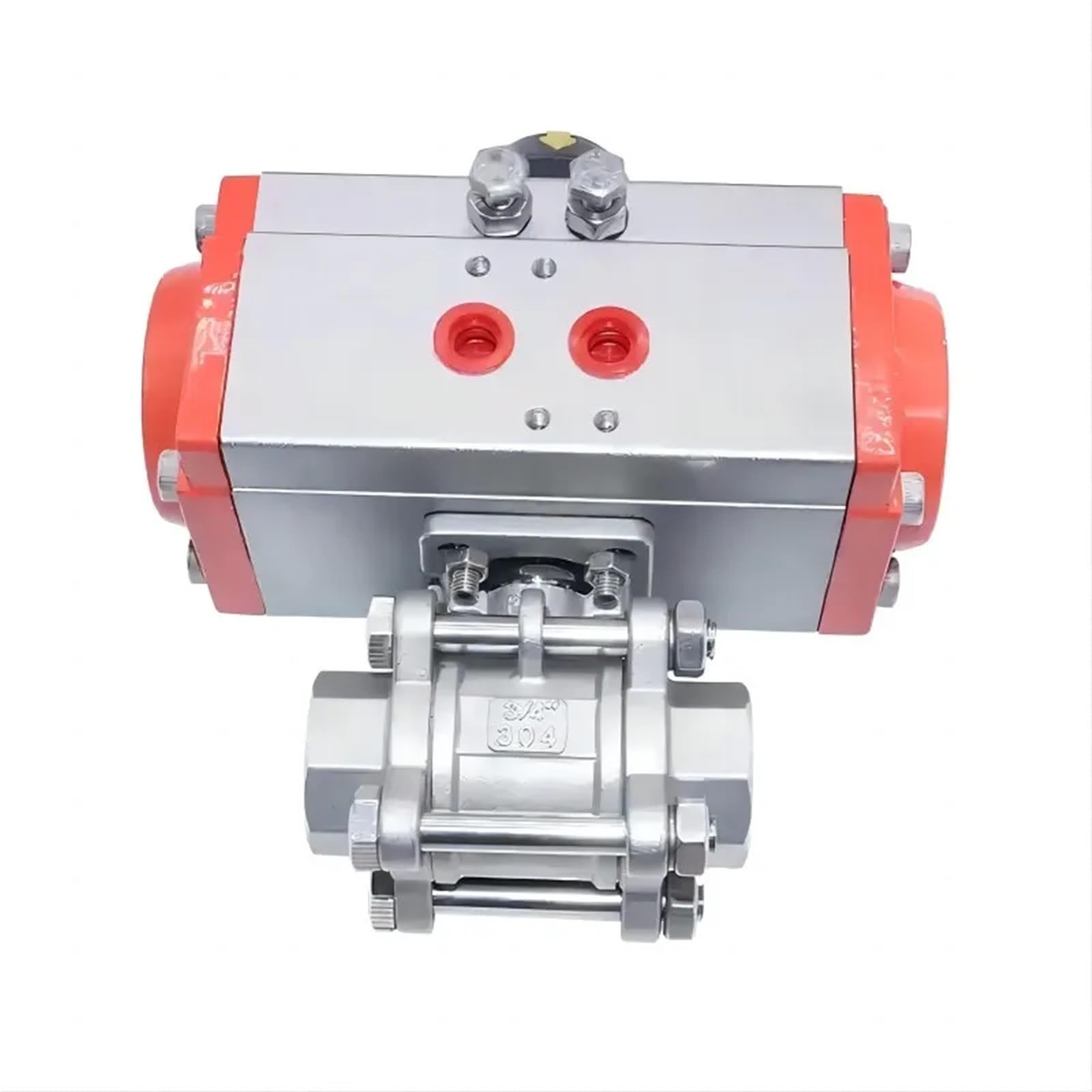Vanne à boisseau sphérique DN15 pneumatique en inox 304 haute durabilité
