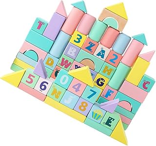 CIYODO 1 Conjunto De Blocos De Construção De Castelo Blocos De Letras De Madeira Brinquedos Do Alfabeto Kidcraft Playset Crianças Playset Crianças Blocos Crianças Blocos De Alfabeto