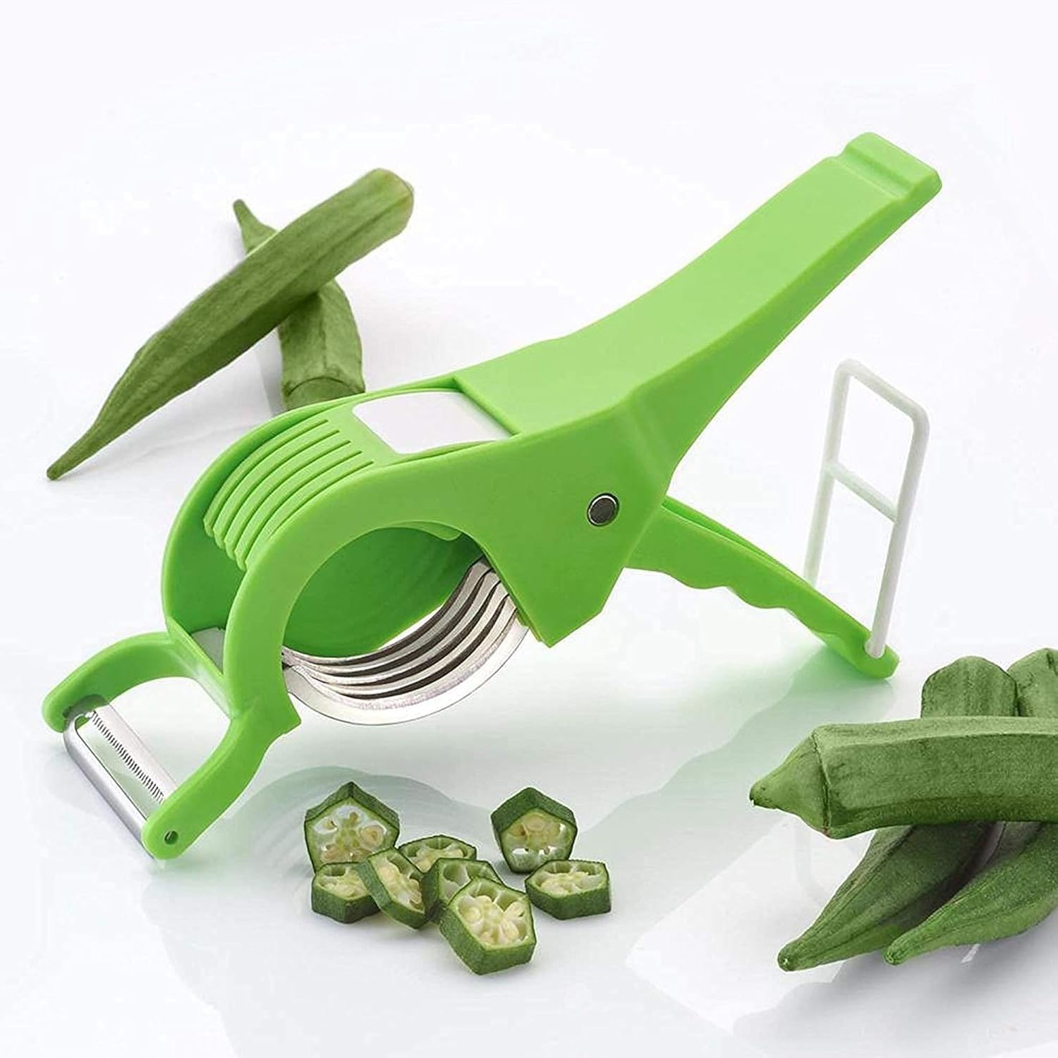 Fitolym Plastic 2 in 1 Vegetable & Fruit Multi Cutter & Peeler,Veg Cutter Sharp Stainless Steel 5 Blade Vegetable Cutter with Peeler (Multi) (B0D7VHRMK3) Amazon Price History, Amazon Price Tracker