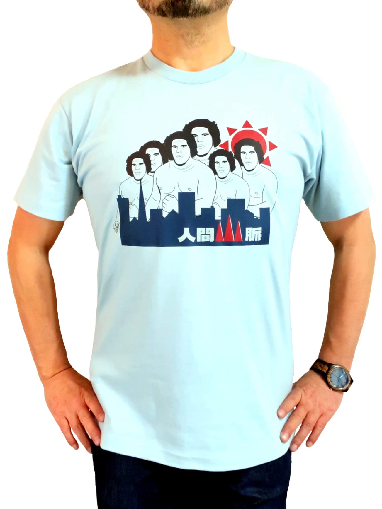 アンドレザジャイアント Tシャツ アンドレザジャイアントTシャツ プロレスラーTシャツ 人間山脈Tシャツ プロレスTシャツ 格闘技Tシャツ・メンズ (AA60701)