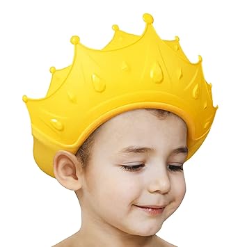 Baby bath Shower Cap, baby shower cap, baby bath cap Crown shower cap head cap for baby bathing, Shower Bathing Protection Bath Cap for Toddler, Baby, Kids, Children(multicolor)