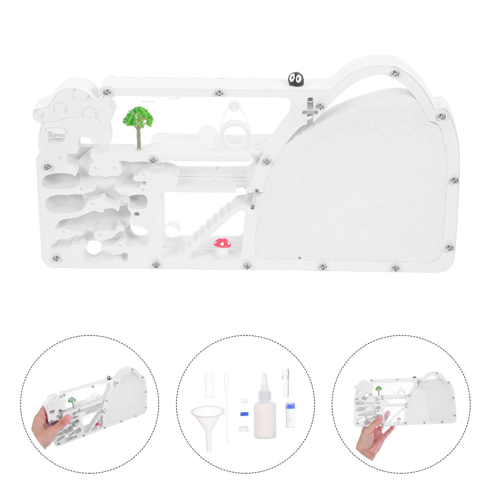 TOYANDONA Kit Scientifico per Formiche Terrario Trasparente con Vista Gradi Nido Ecologico per Ragazzo Ragazza e Adulti Materiale Sicuro e Durevole per Osservazione e Apprendimento