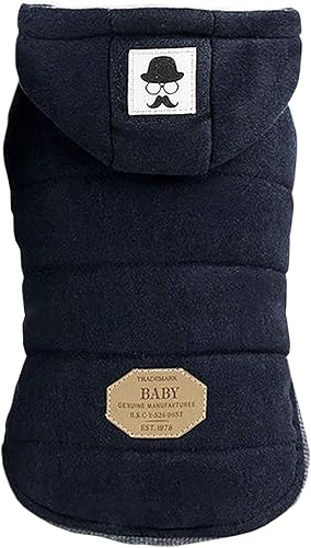 Abrigo para perro Rdc con capucha para mascotas, abrigos para clima frío, ropa cálida para perro, ropa gruesa de invierno, chaqueta acogedora para