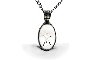 Wondrous Dandelion Wish Pendant Necklace: Your Hopes Entwined in Nature's Beauty