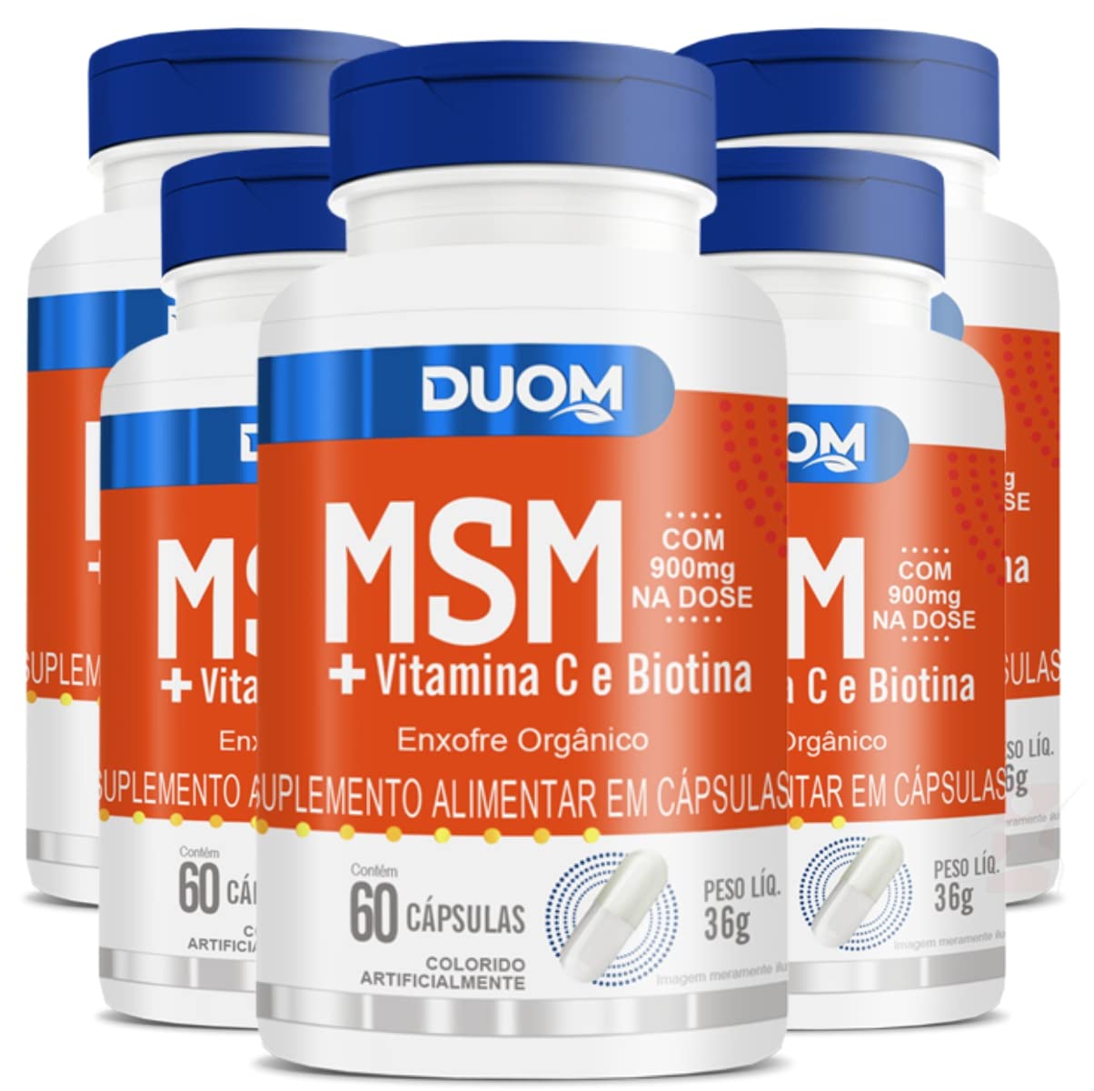 O que é MSM para que serve, como usar e efeitos colaterais-radardasaude 6 COMBO 5 MSM ENXOFRE ORGANICO 900MG + VITAMINA C BIOTINA 60 CAPS CADA TOTAL 300 CAPS - DUOM Cápsula