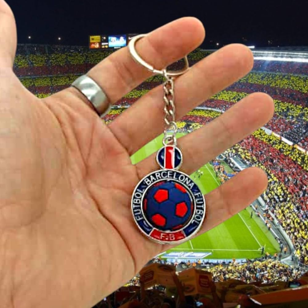BDM Portachiavi Barcellona Football con Bandiera della Catalogna e Pallone