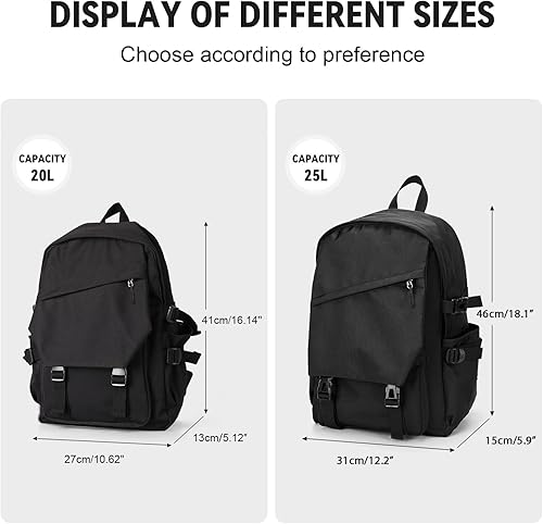Miniatura 6 de Mochila escolar ligera para computadora portátil para hombres y mujeres, bolsa de viaje para escuela secundaria, bolsa de libros intermedia para