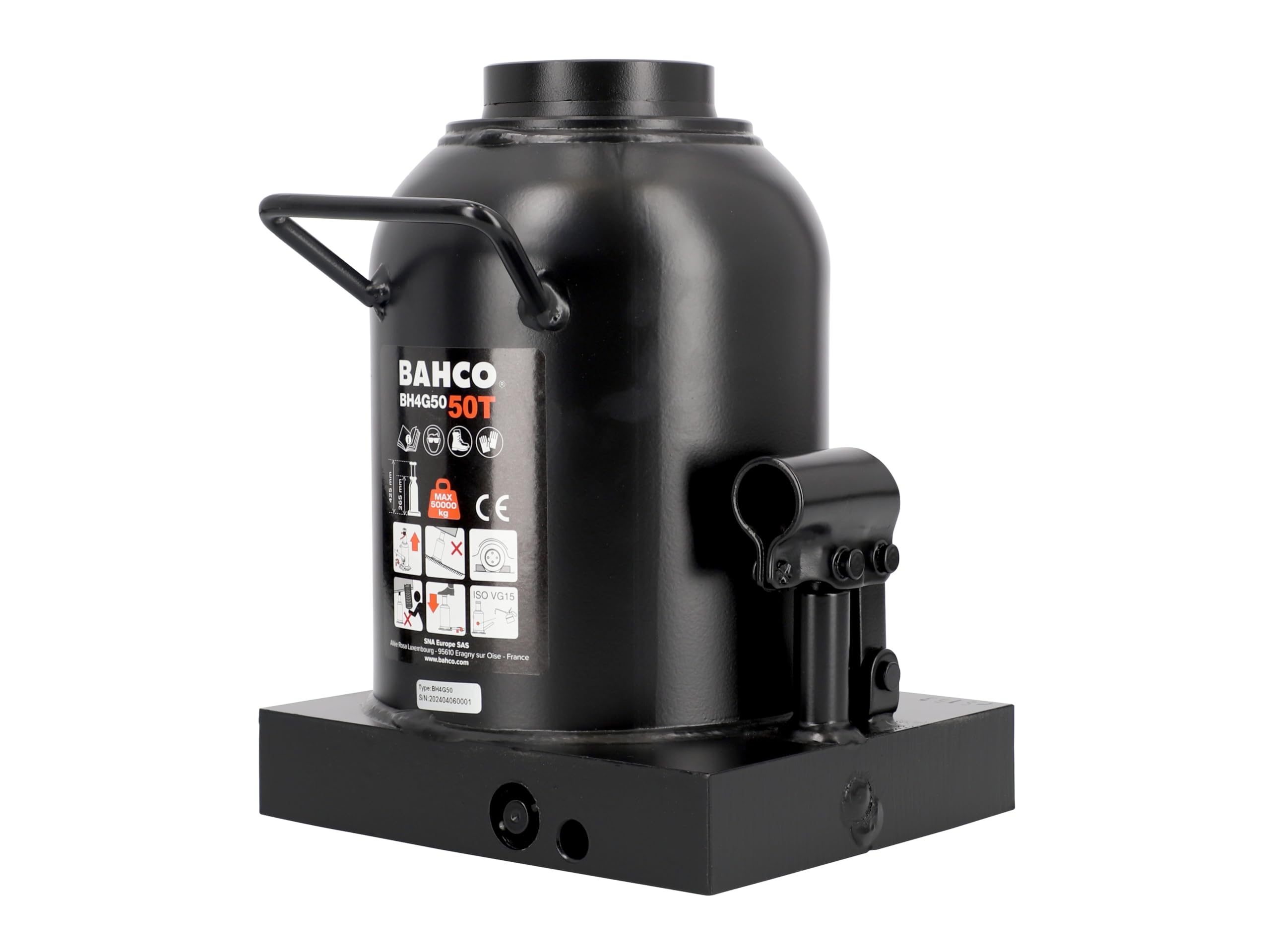 Bahco BH4G50 50T Hydraulic Bottle Jack - Safe & Reliable Lifting