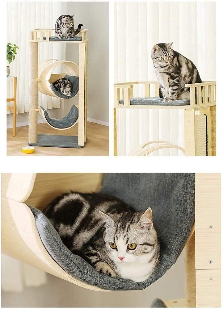 Drapaki dla kotów Drapaki Mieszkania Hamak Odpoczywający okoń Indoor Pet Activity Furniture Dom do zabawy dla Kitty Kitten Wielofunkcyjny kot Mieszkanie