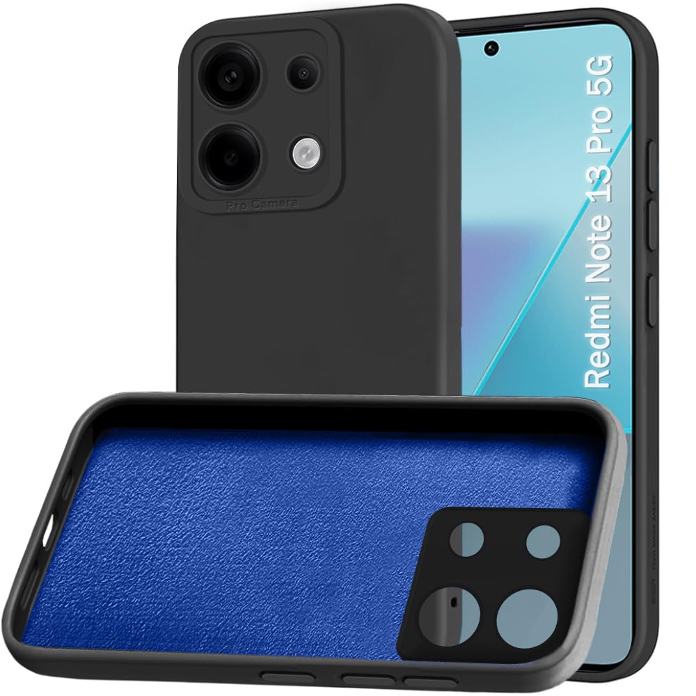 TheGiftKart Liquid Silicon Back Cover Case for Mi Redmi Note 13 PRO 5G | Stylish Camera Protection Module | Micro-Fibre Lining Inside | Shockproof Back Cover for Redmi Note 13 Pro (Silicone, Black) (B0CRDDK7M4) Amazon Price History, Amazon Price Tracker
