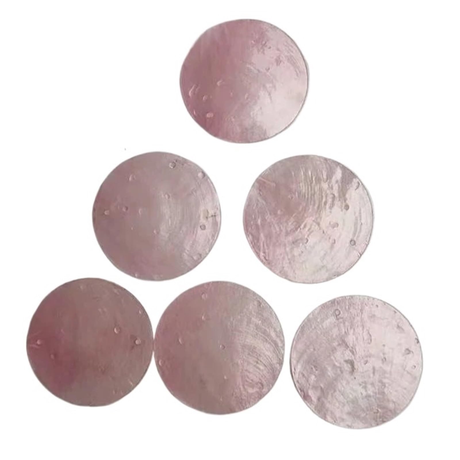 5cm DIY White Shell With Two Holes Sea Bulk Shells For Decor Wind Chimes Crafts Jewellery(Light pink 50pcs)