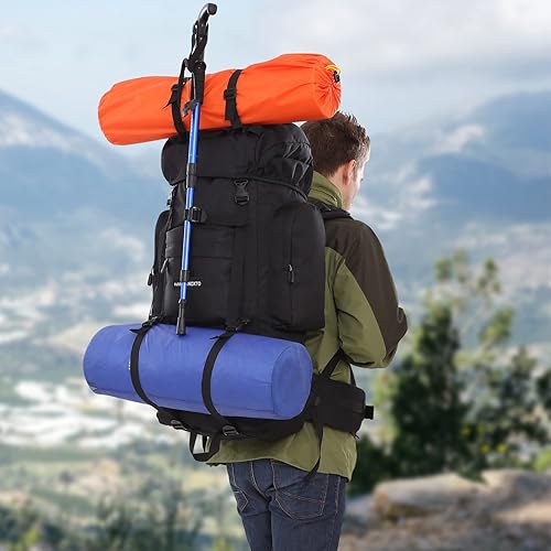 Miniatura 6 de IX INOXTO Mochila ligera de senderismo con marco interno de 65L para hombres y mujeres, 85l negro, Ix Inoxto Mochilas de marco interno