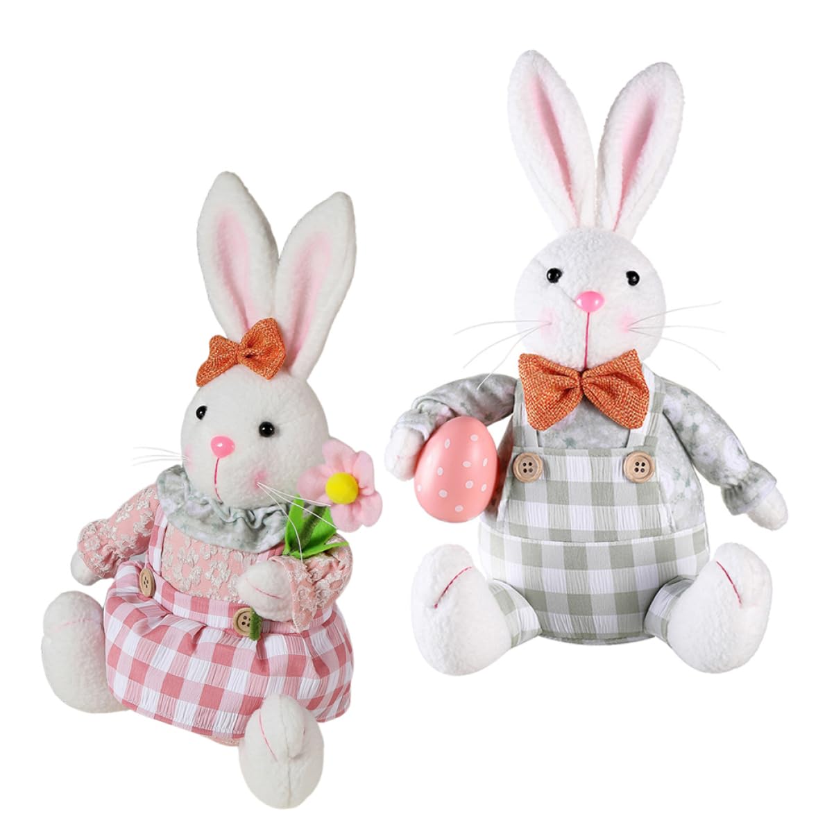 Ciieeo 2pezzi Coniglietti Pasquali in Decorazioni Pasquali Per Tavolo e Auto Coniglietto Pasquale in Stile Cartoon Ornamento Da Giardino e Scrivania Regalo Per Ragazzo Ragazza Ragazza Ama