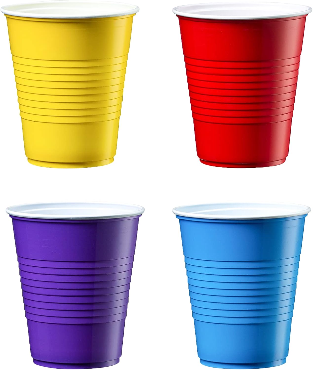 GUSTO [12 oz. - 40 Count Plastic Party Cups Disposable - Assorted Colors Drinking Cups for Party, Events, and Everyday Use (Formerly Comfy Package) - Image 2