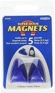 07599 MASTER MAGNETICS 2Pc Neoprene Blue Magnet Hooks,