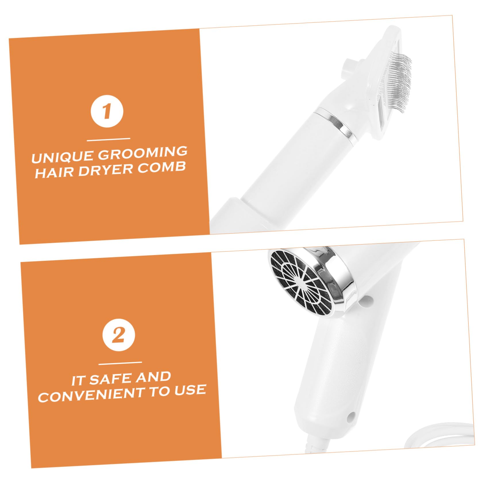 SUPVOX Peigne Sèche-cheveux Plastique Blanc Portable pour Animaux de Compagnie Sûr et Pratique Toilettage des Chiens et Chats à Domicile