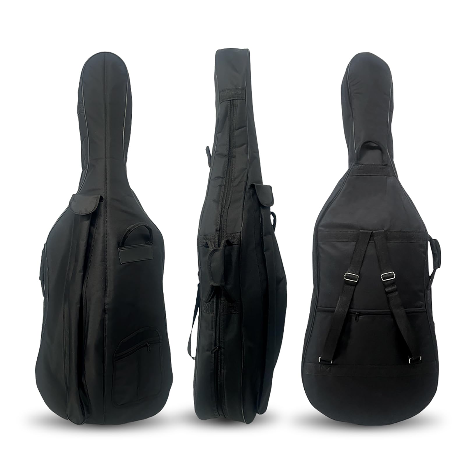 Vetimobato Bolsa para violonchelo tamaño 1/4, funda suave acolchada con correas de mochila y bolsillo para accesorios, resistente al agua, ligera, portátil, bolsa de violonchelo