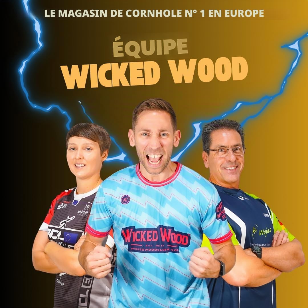 Wicked Wood Games ACL Rec Lot de 2 sacs à cornhole des deux côtés pour une prise en main parfaite Noir et orange