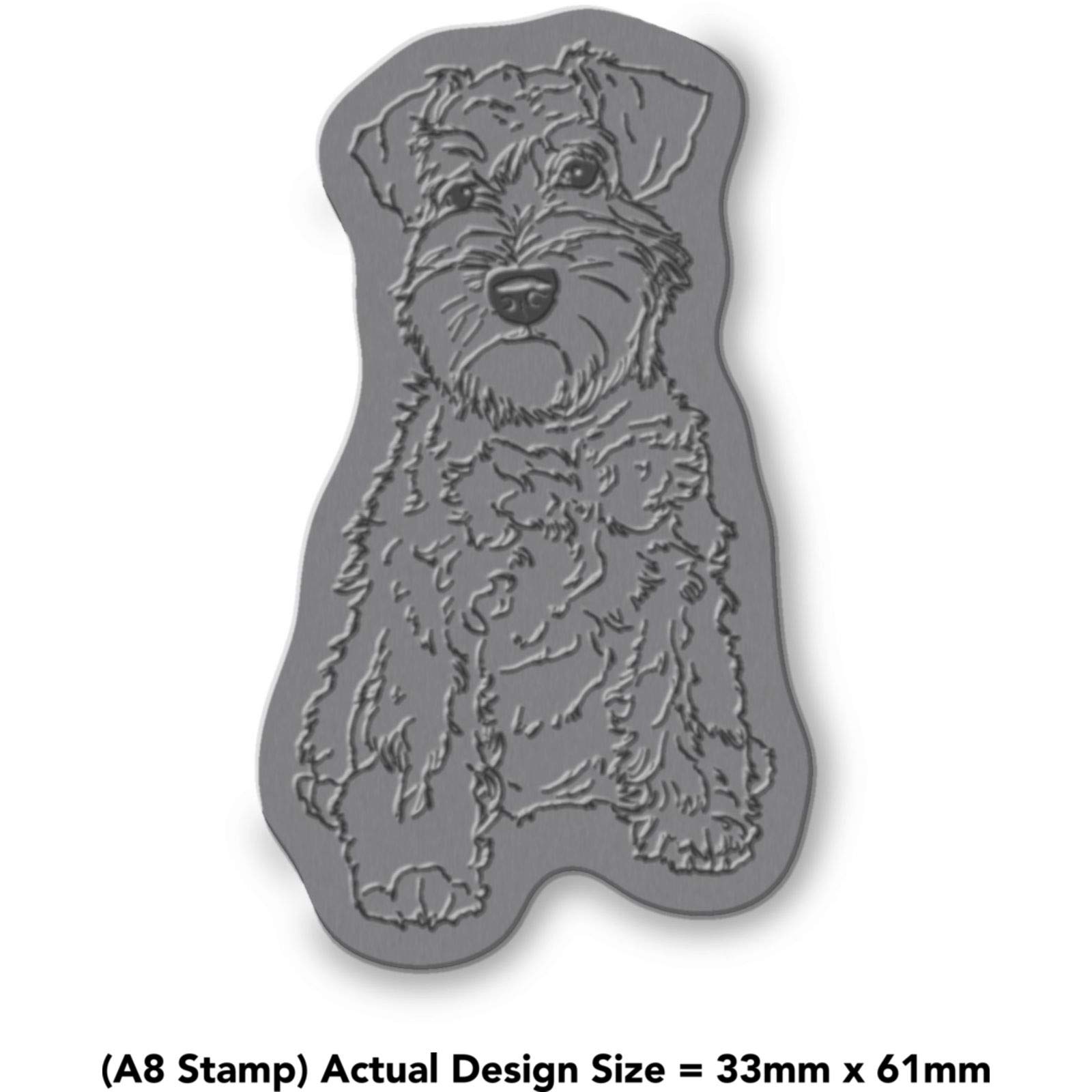 'Schnauzer Puppy' Rubber Stamp - Unmounted Design for Crafting & Scrapbooking, A8 (RS00037259)