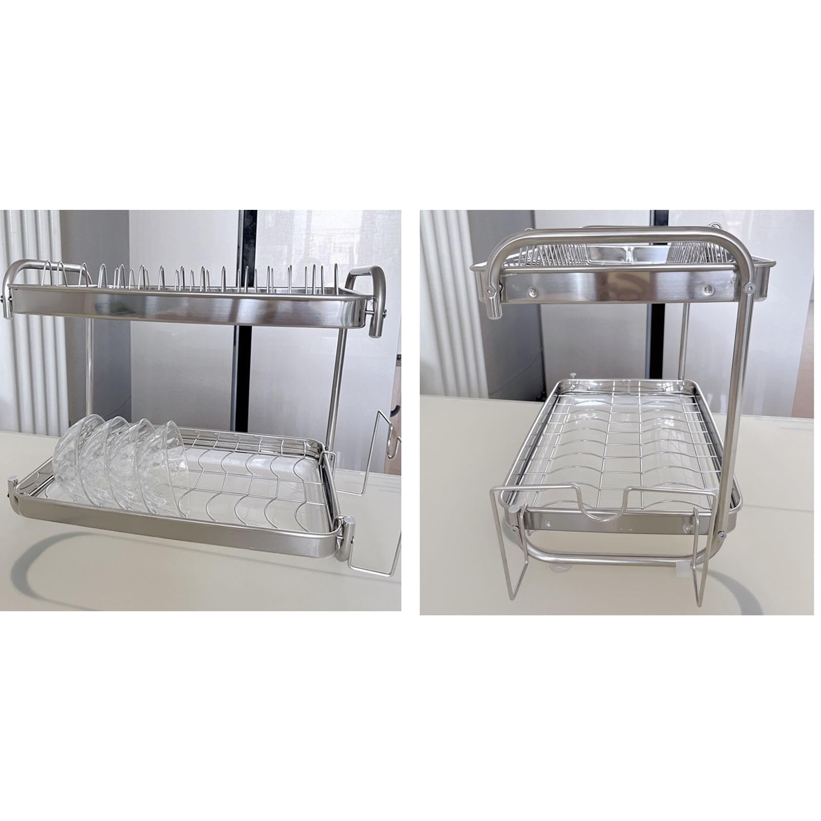 Estante for Platos Multifuncional de Acero Inoxidable