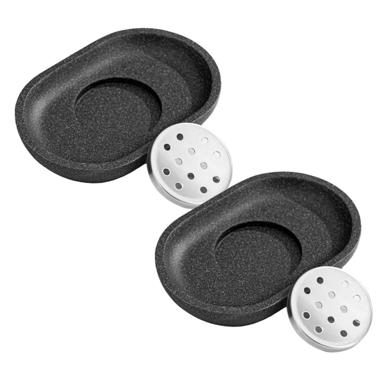 PRETYZOOM 6piezas Jabonera De Inoxidable y Organizador Sin Acumulación De Agua para Jabón y Decoración De Lavabo Elegante