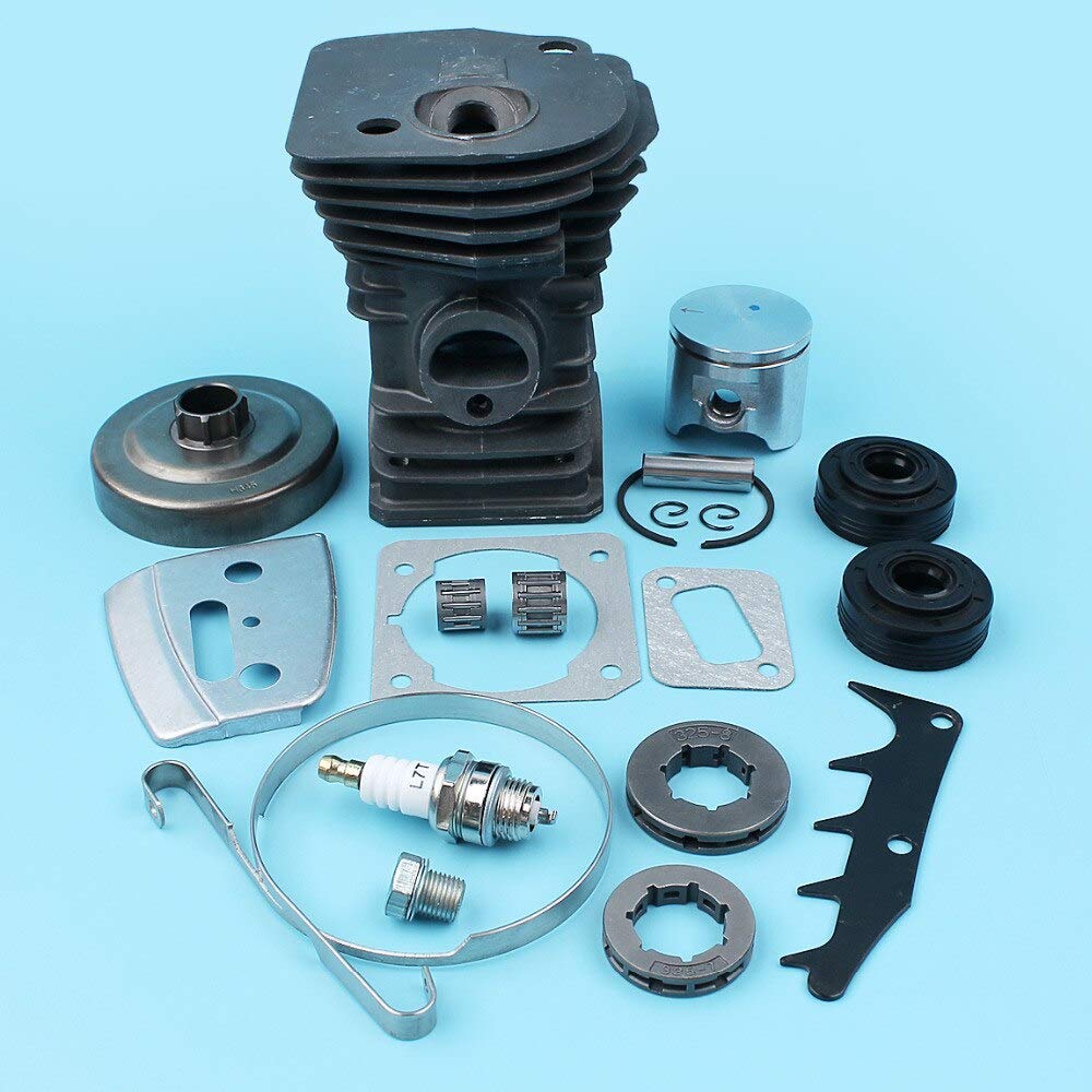 42mm Nikasil cilindro pistón anillo pin sello aceite tambor piñón kit para Jonsered CS 2141 2145 E motosierra válvula de descompresión