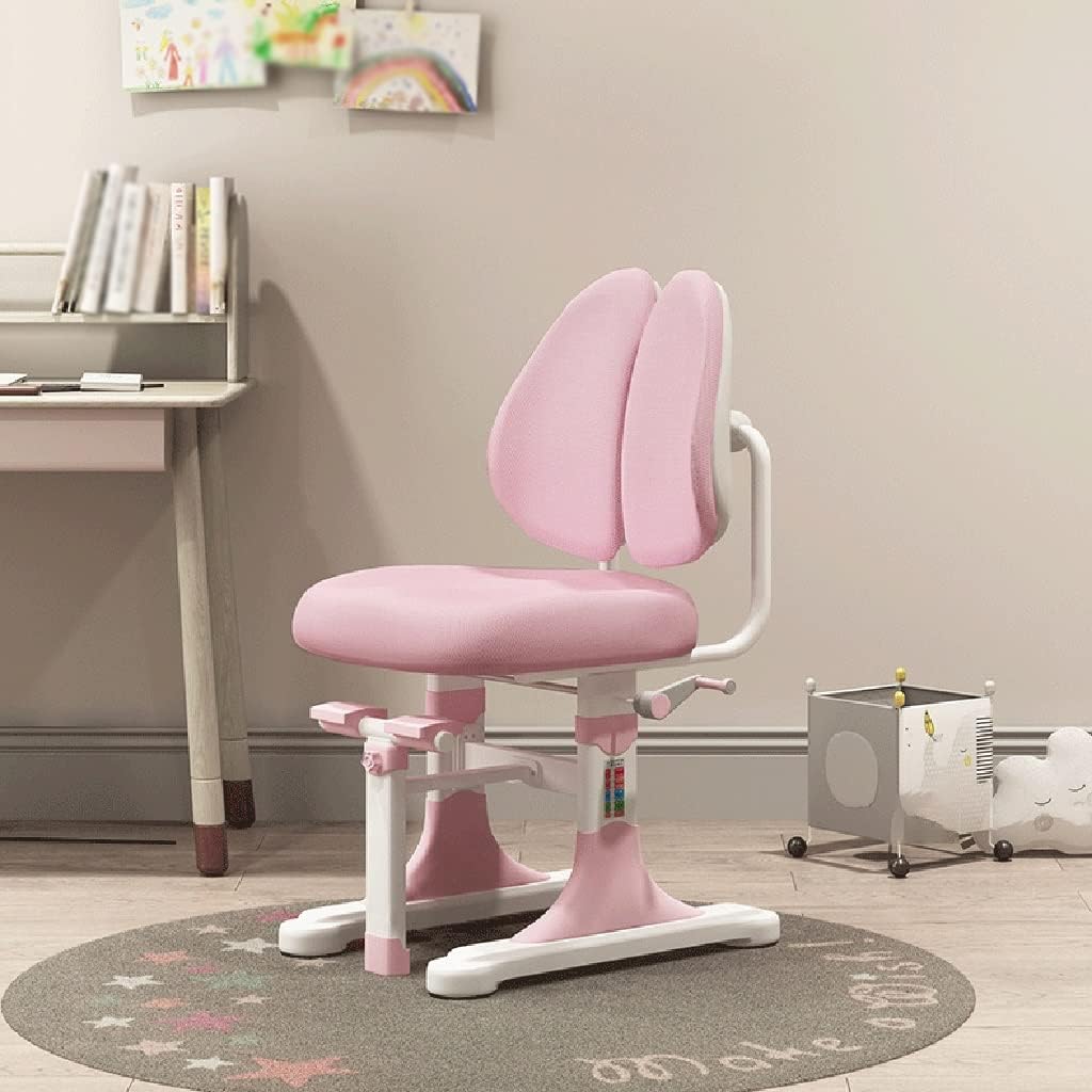 Kids Task Chair Boys Girls Kids Desk Chair Height Adjustable Children Study Chair Child Computer Desk Chair with Ergonomic Backrest,Easy to Assemble,for Reading (Color : /Pink)