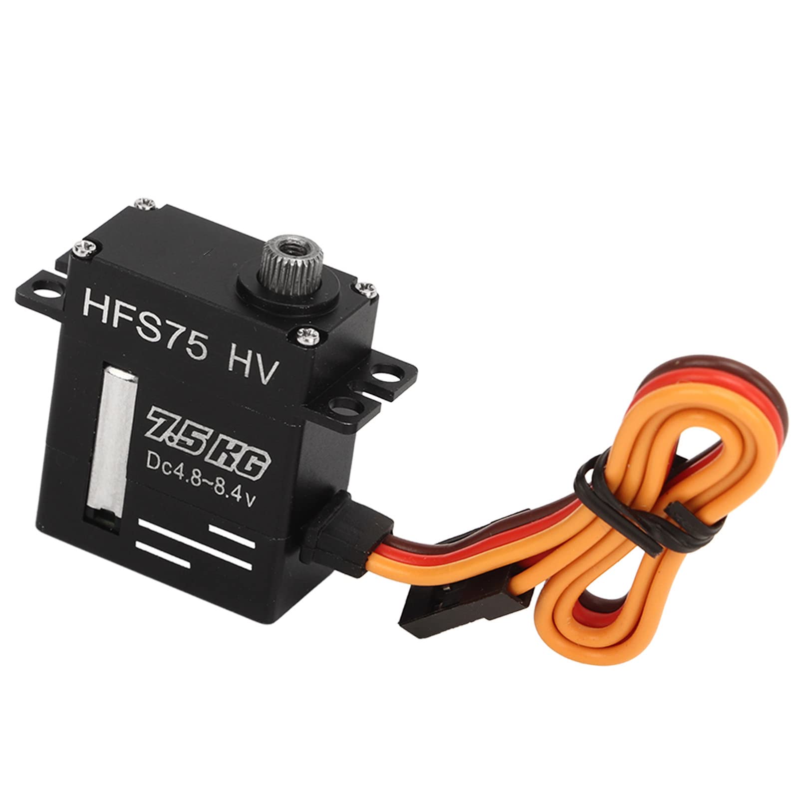 Zerodis RC Metal Servo 7.5kg for Traxxas TRX4M, High Precision, Aluminum Bracket, Coreless Design, Applicable for 1/18 RC Car Upgrade, Black