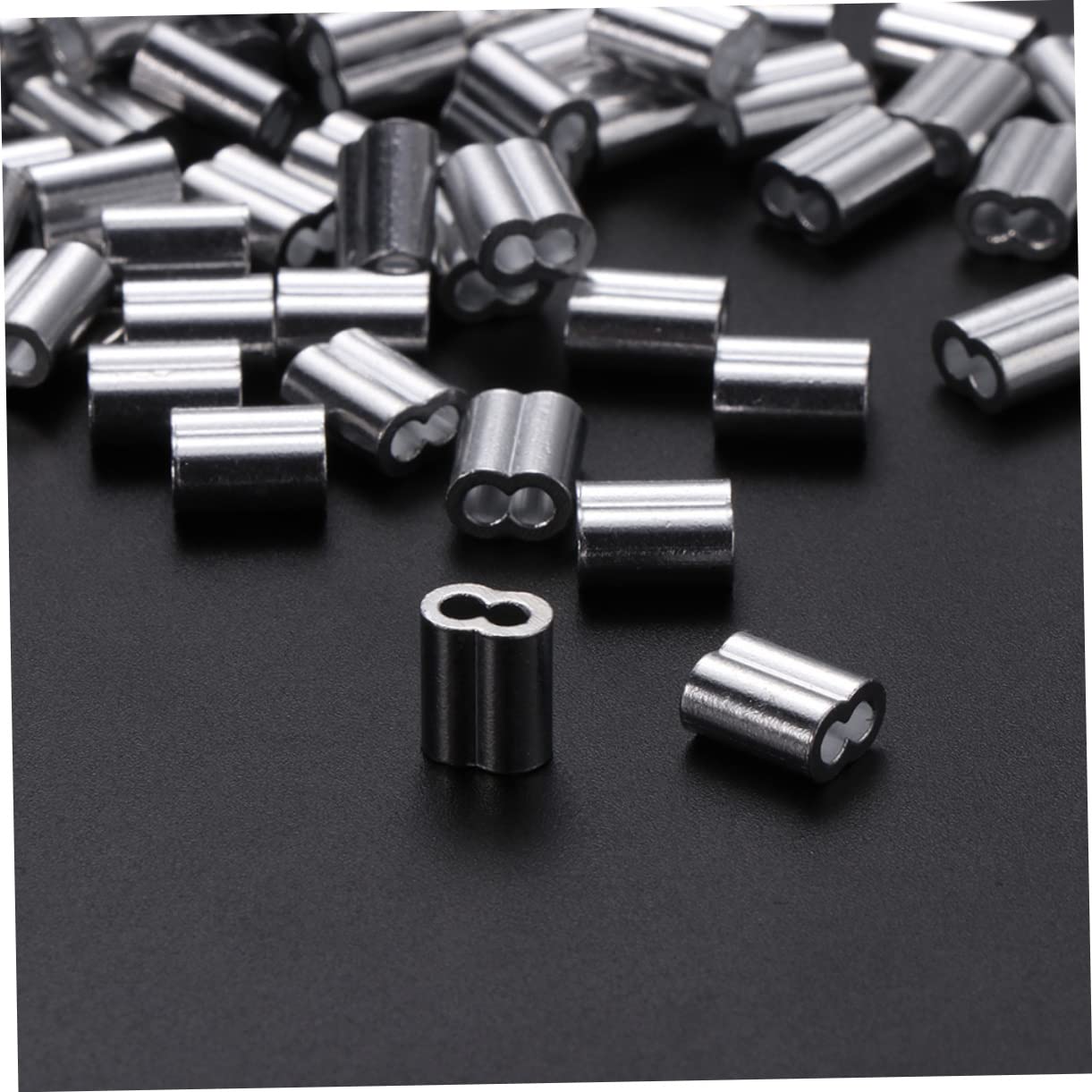 VILLFUL 200pcs Steel Wire Joint Loop Steel Rope Joints Aluminum Buckle Wire Rope Sleeve Steel Rope Steel Wire Loop Steel Wire Rope Sleeve Wire Rope Aluminum Sleeve Cable Sleeving