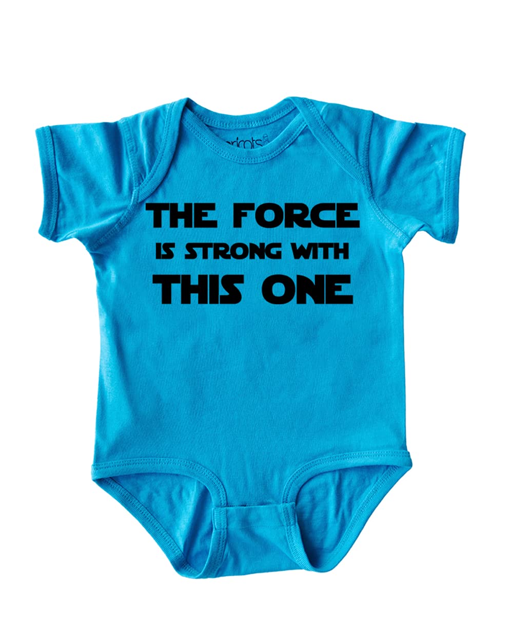 Apericots Cute Baby Short Sleeve Bodysuit, 100% Cotton: The Force is Strong with This One (0-18 months)