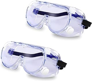 2PC Safety Goggles, Anti-Fog Protective Safety Glasses, Woodworking Eye Protection,Protective Glasses for Work/Labs/Kitchen