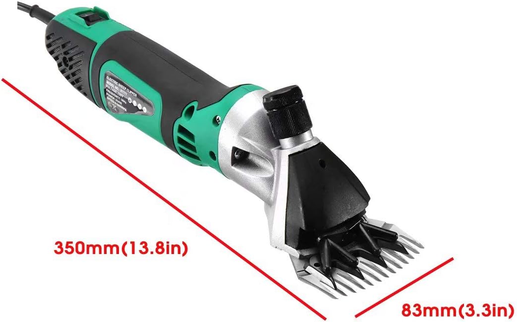 Livestock Electric Clipper,500W 220V 2400r/min Electric Sheep Shearing Clipper Scissors Shears Cutter Goat Horse Clipper Machines 6 Gears Speed
