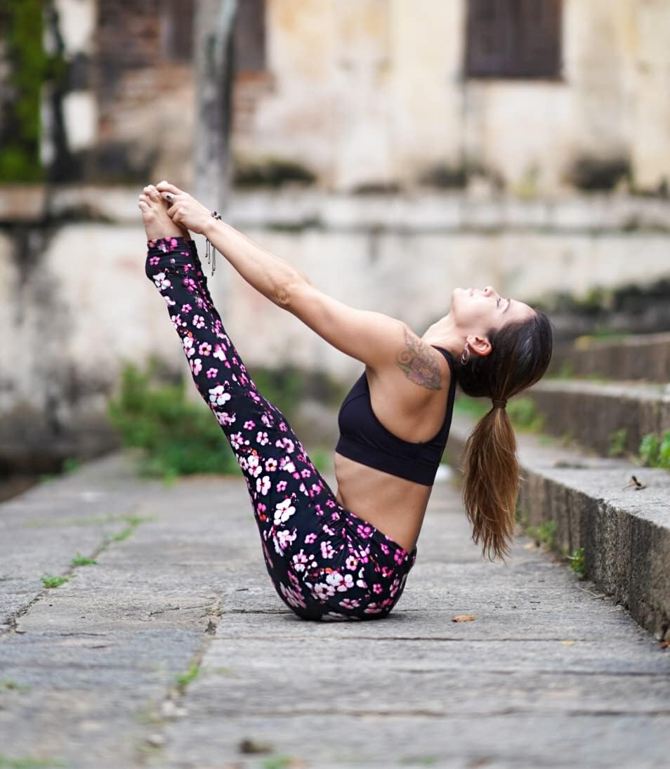 Comfy Yoga Printed Yoga Leggings with Pockets Women’s High Waisted Yoga Pants Soft Lightweight Workout Leggings