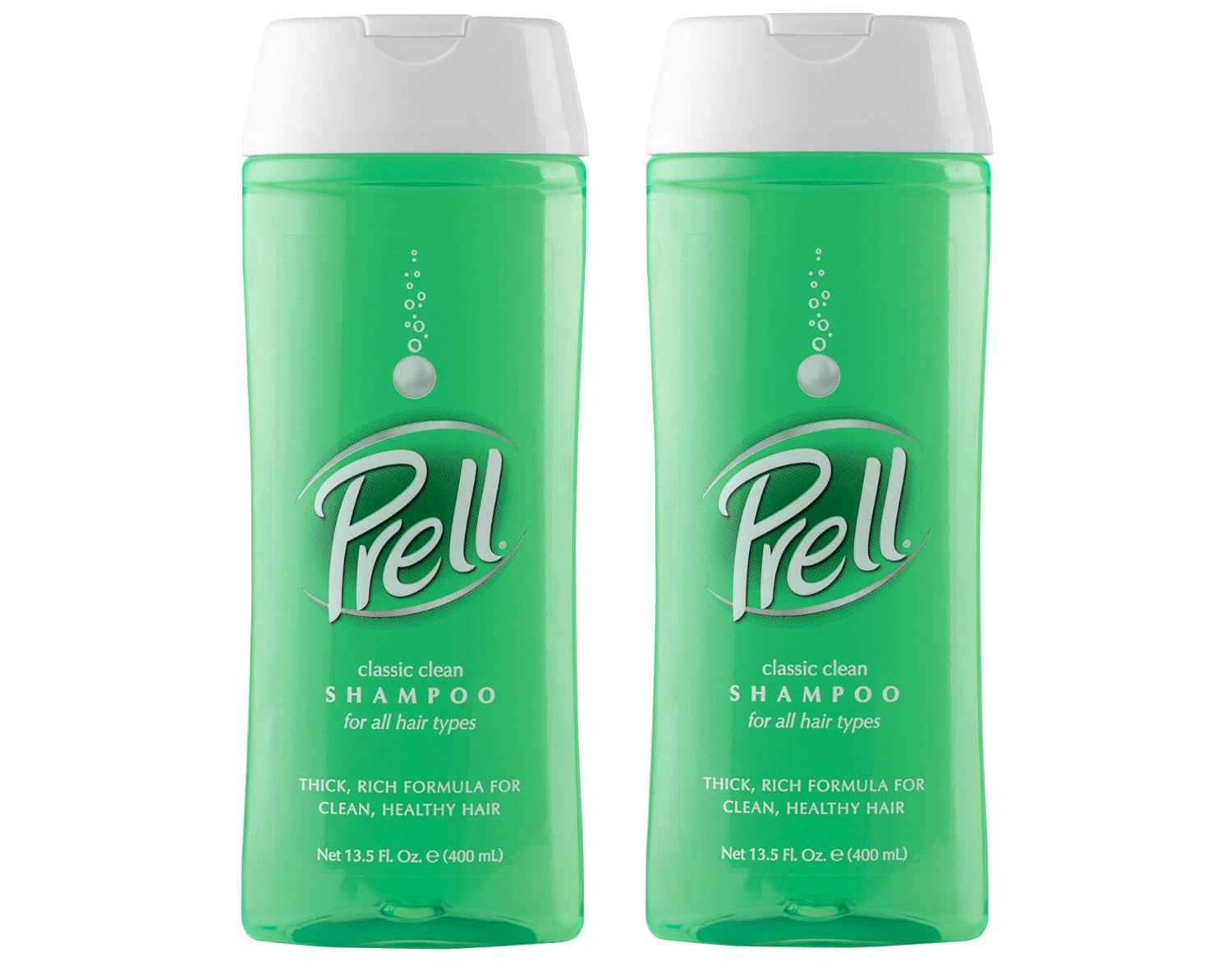 Prell Classic Clean Shampoo for All Hair Types, 13.5 fl oz - Pack of 2
