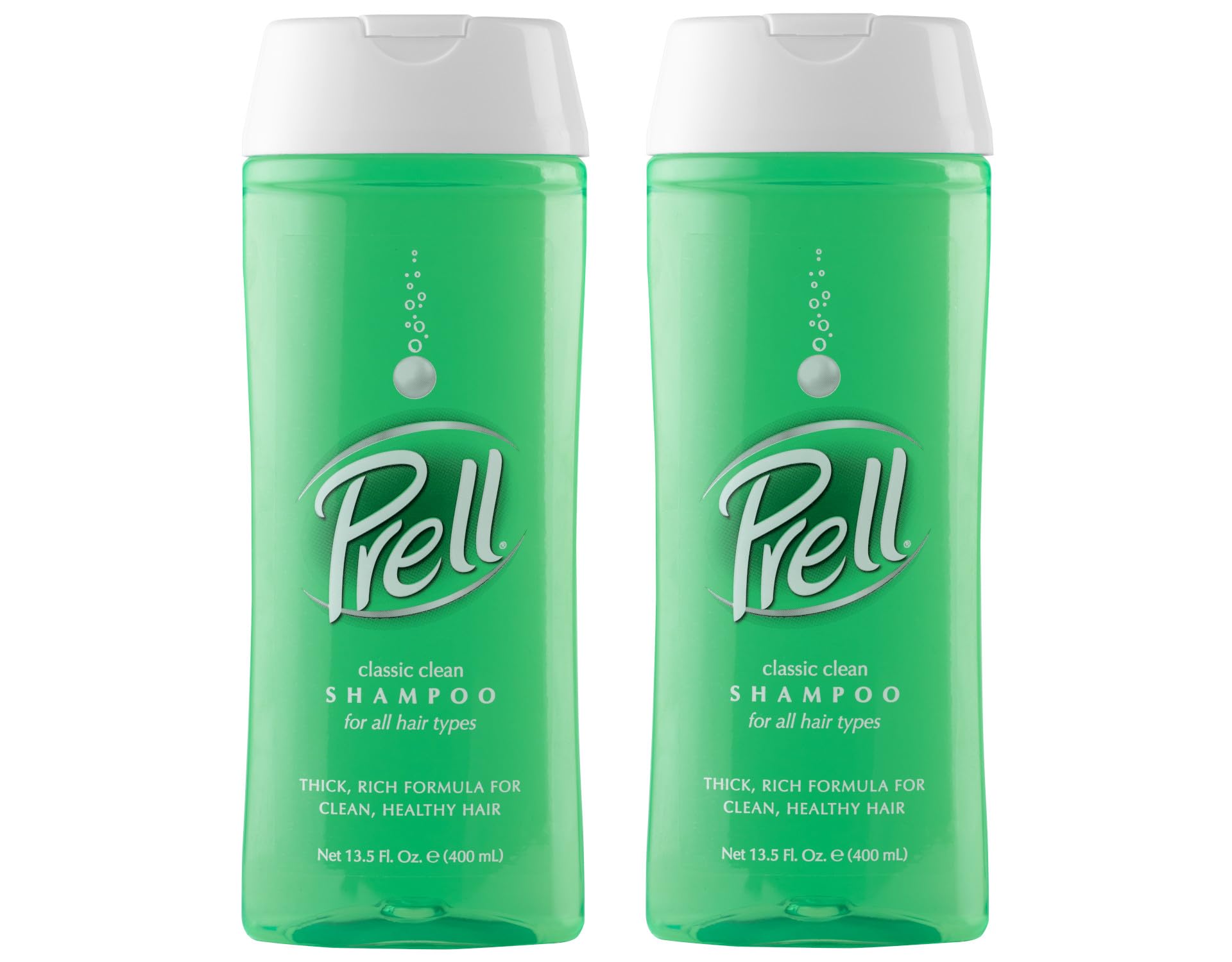 Prell Classic Clean Shampoo for All Hair Types, 13.5 fl oz - Pack of 2