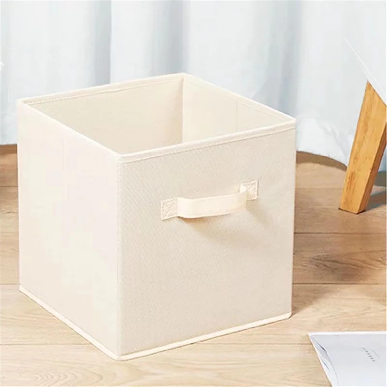 MRKU Boîte de Rangement pour sous-vêtements et Chaussettes, Organiseur de Soutien-Gorge, Compartiments cubiques en Tissu Non tissé, Poubelle Pliable pour la Maison, Rangement de Placard