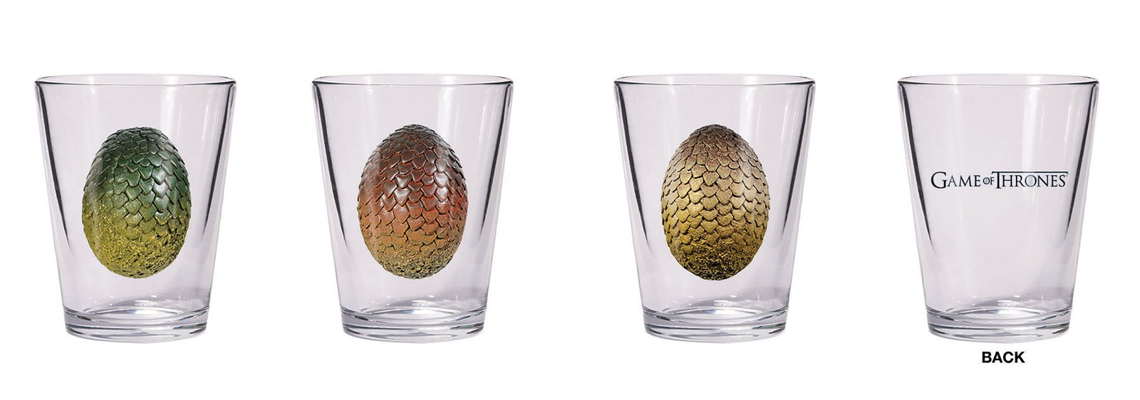 Dark Horse Deluxe Game of Thrones Dragon Egg Shot Glass Set