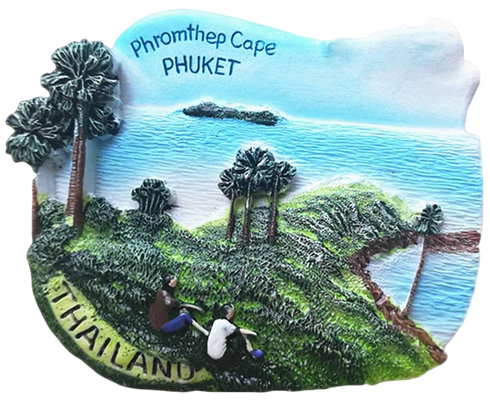 Muyu Magnet Pattaya 3D Phuket Island Thailand Fridge Magnet, Travel Souvenir Gift,Home & Kitchen Decoration Magnetic Sticker Phuket Thailand Refrigerator Magnet