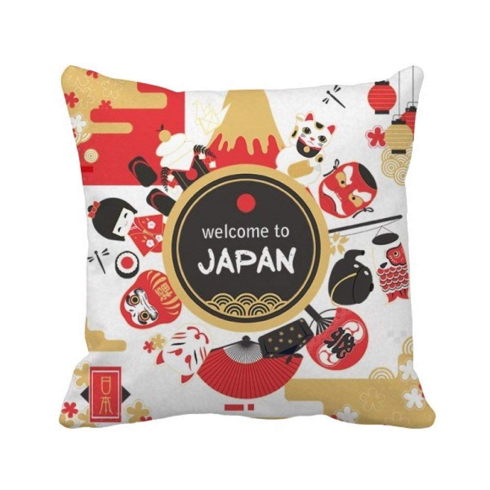 Housse de coussin japonaise sushis en textile premium et finitions soignées