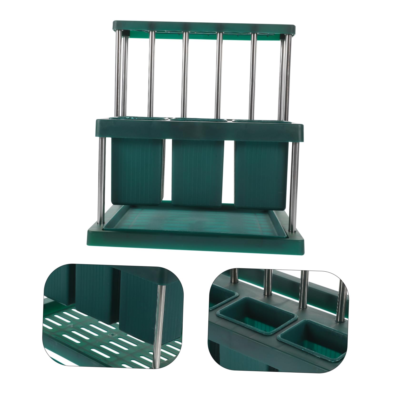 MUCKLILY Utensil Holder Organizer for Kitchen Counter Erosion Resistant Cutlery Storage with Removable Tray for Easy Cleaning Functional and Beautiful Design