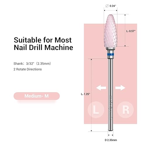 Miniatura 9 de MelodySusie Brocas cónicas para uñas con broca de cerámica