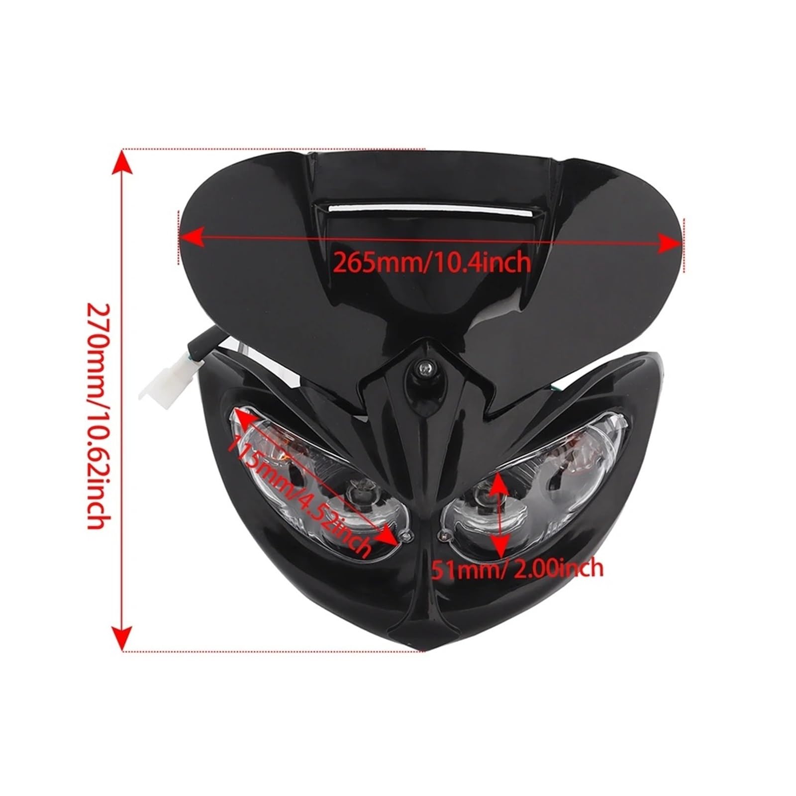 SANCAK Faros De Motocicleta Faro Universal Para Motocicleta Lámpara Doble Cabeza Luz Led Carenado Dirt Pit Bike Para ATV Hi Lo Beam 4 Ojos Para